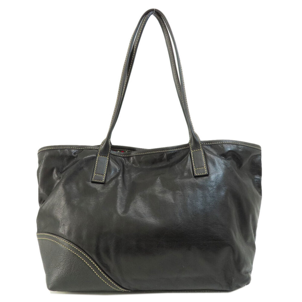 Gucci Interlocking GG Tote Leather Bag Black